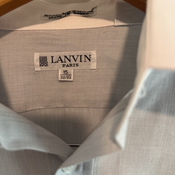 Lanvin Men’s Casual Button Down Shirt in Gray Sz M - Picture 5 of 8